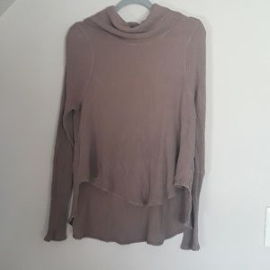 Free People We the Free waffle knit cowl neck top